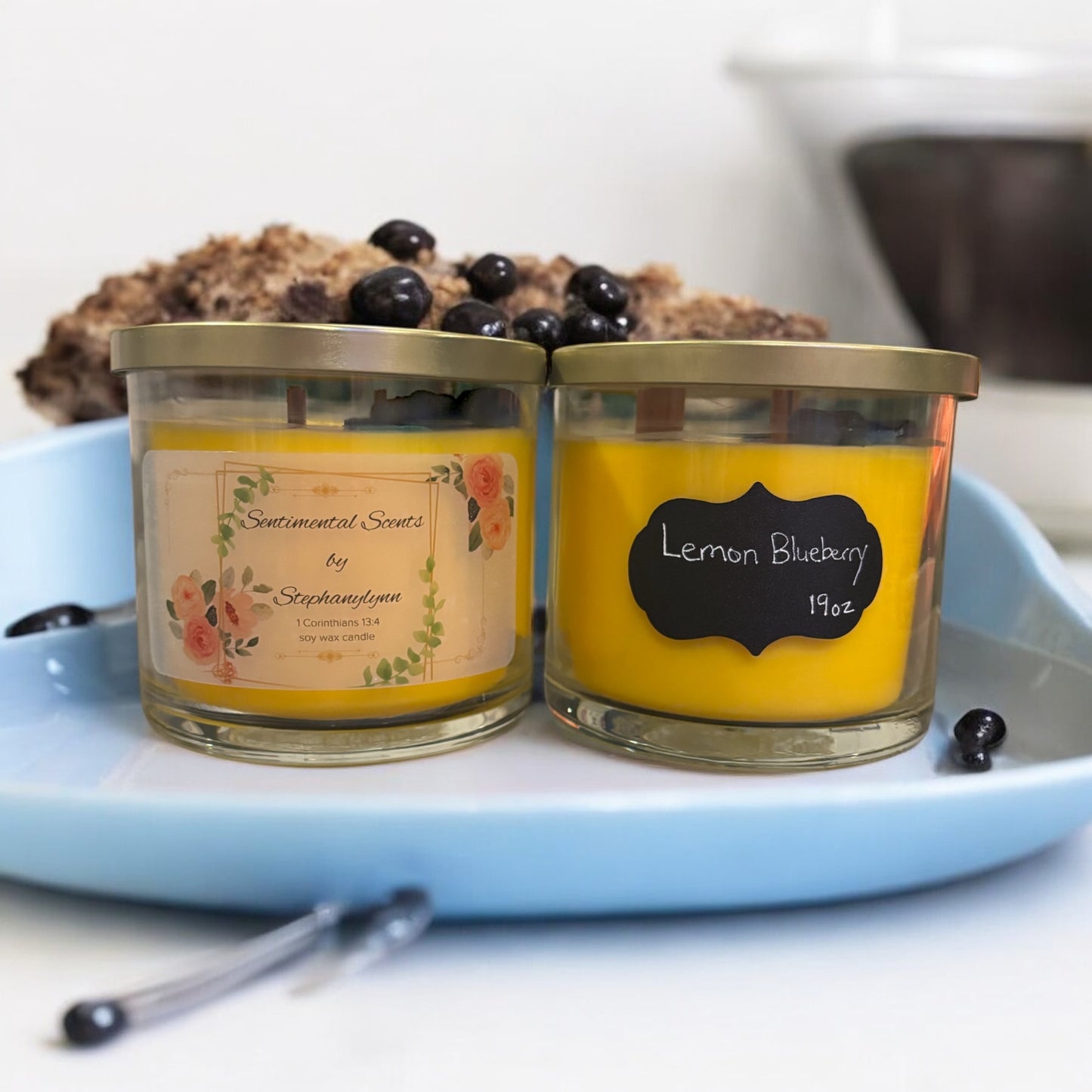 Lemon blueberry crumble